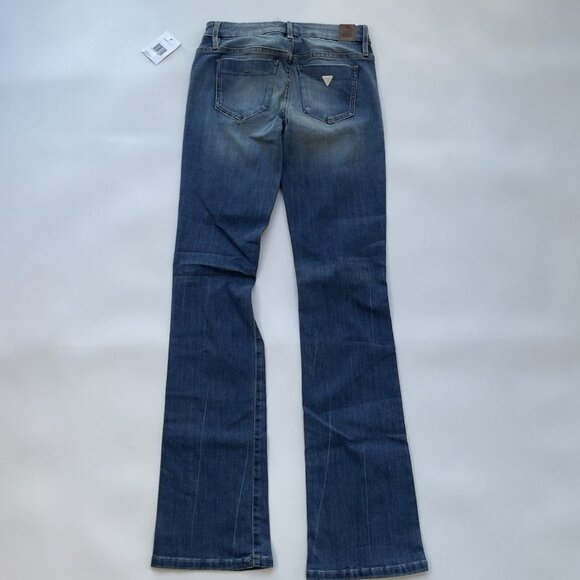 Guess Women’s Tailored Mini Boot Cut Jeans In Blue Denim Size 25 - Picture 7 of 11
